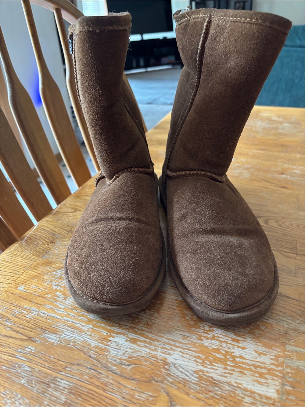 BearPaw Women's Chestnut Suede Mid-Calf Winter Boots
